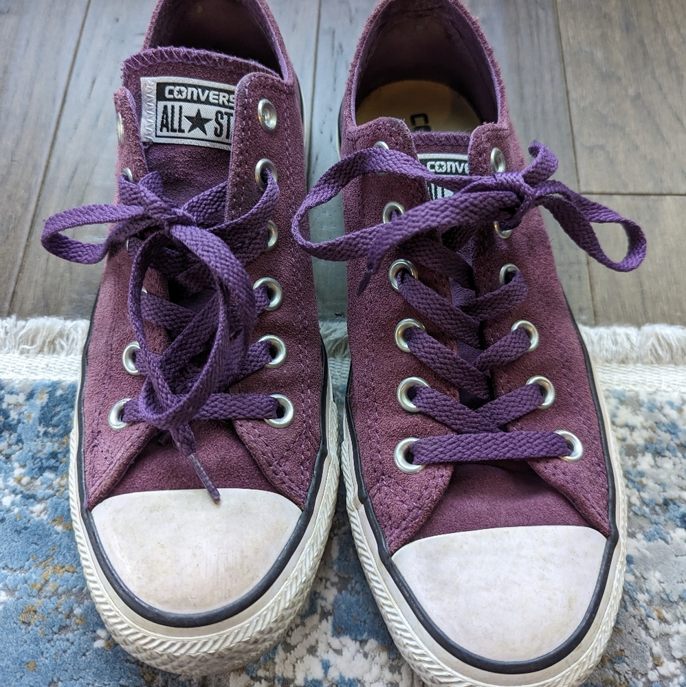 Converse All Stars in purple suede men's 5/women's 7